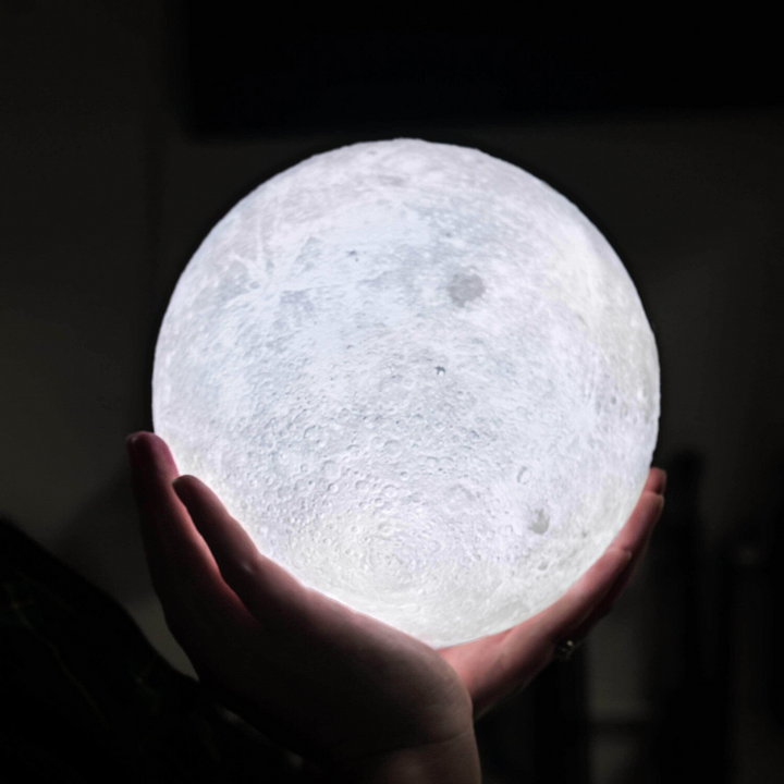 3D Moon Lamp – Dual-Tone Night Light with Touch Control