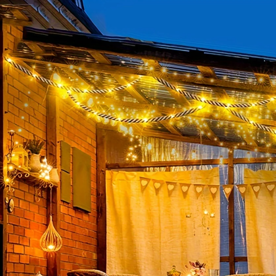 Solar Hemp Rope Lights