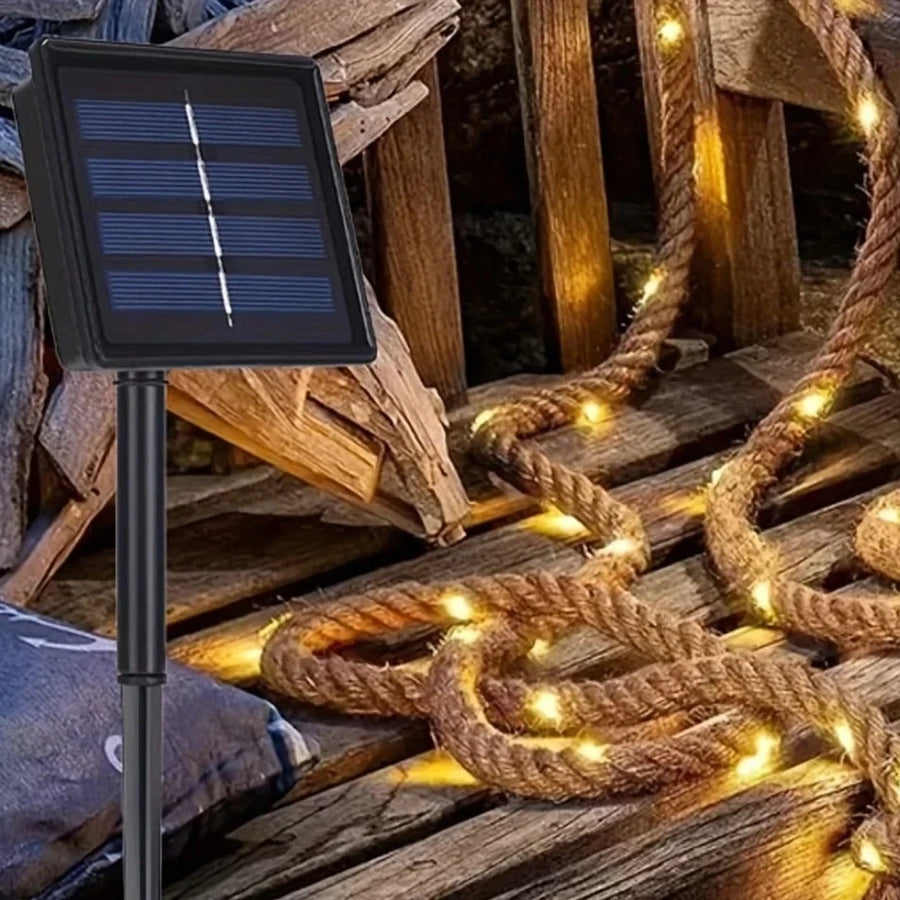 Solar Hemp Rope Lights