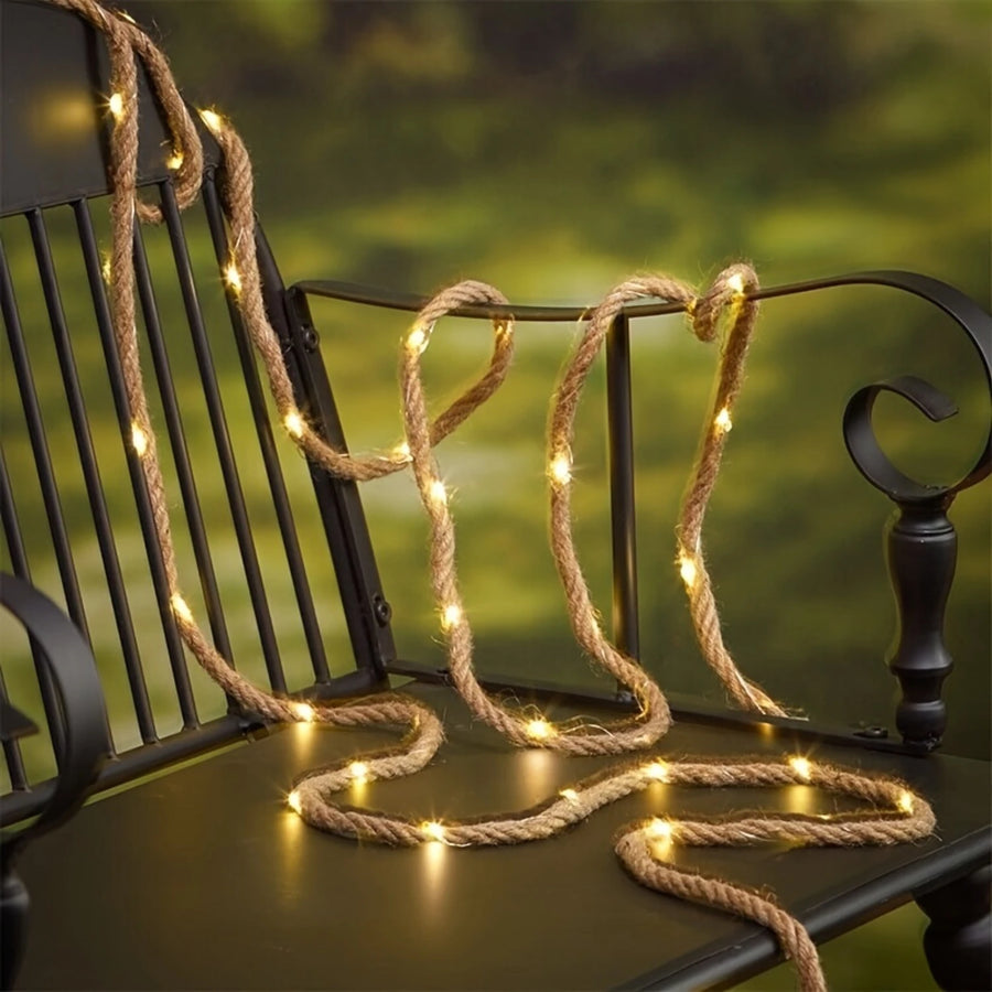 Solar Hemp Rope Lights