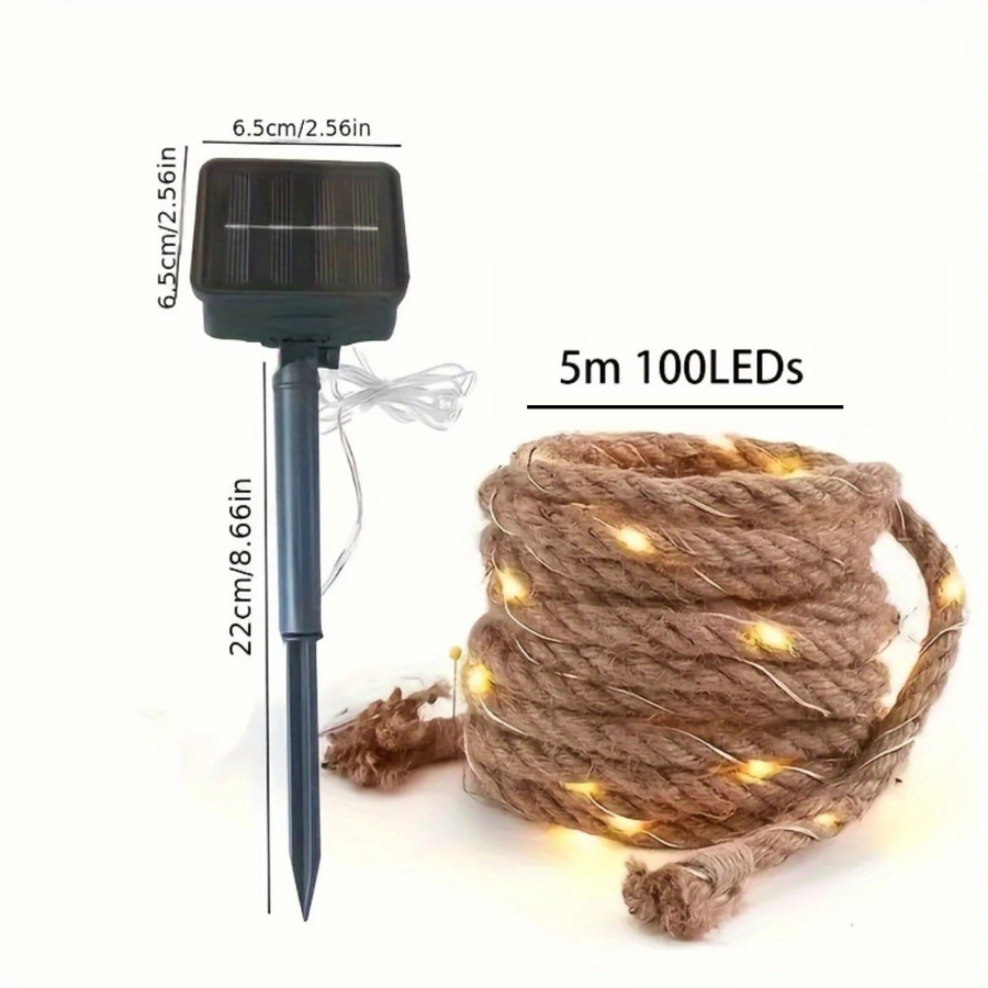 Solar Hemp Rope Lights