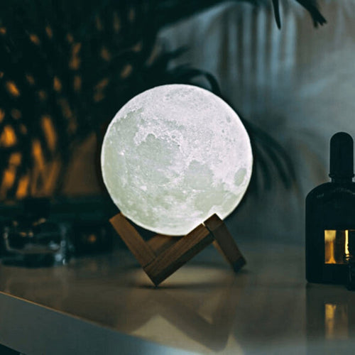 3D Moon Lamp – Dual-Tone Night Light with Touch Control